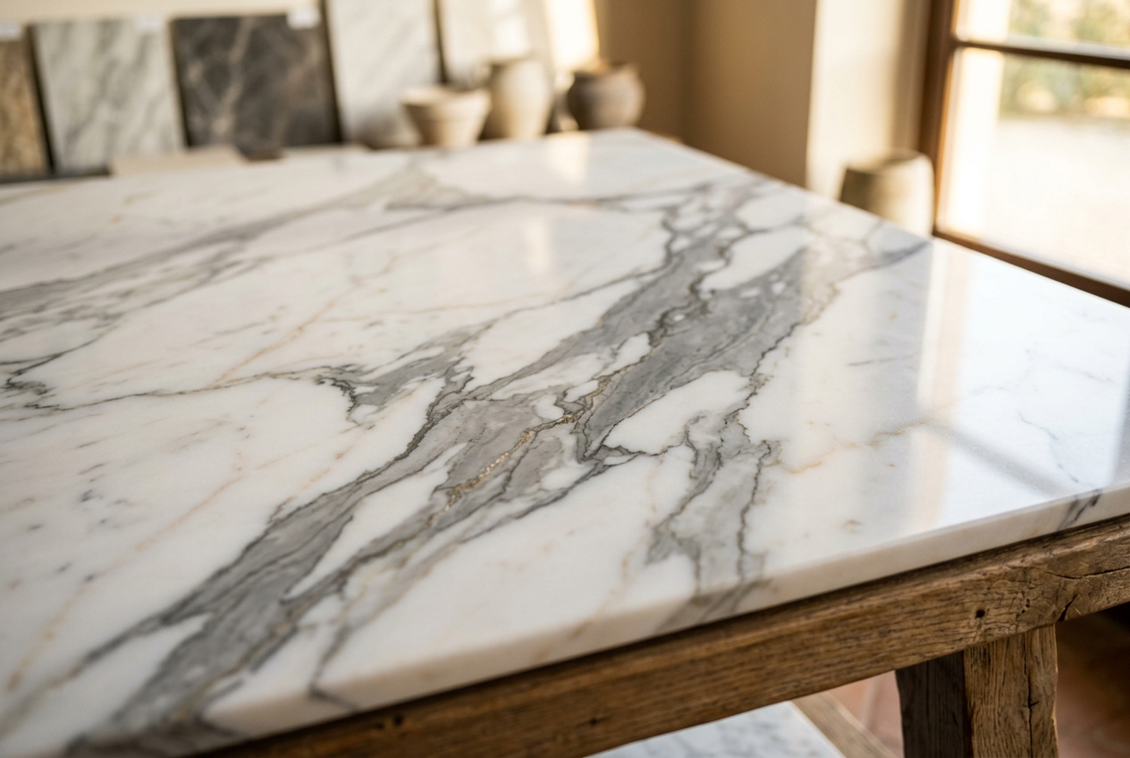 Calacatta marble veins